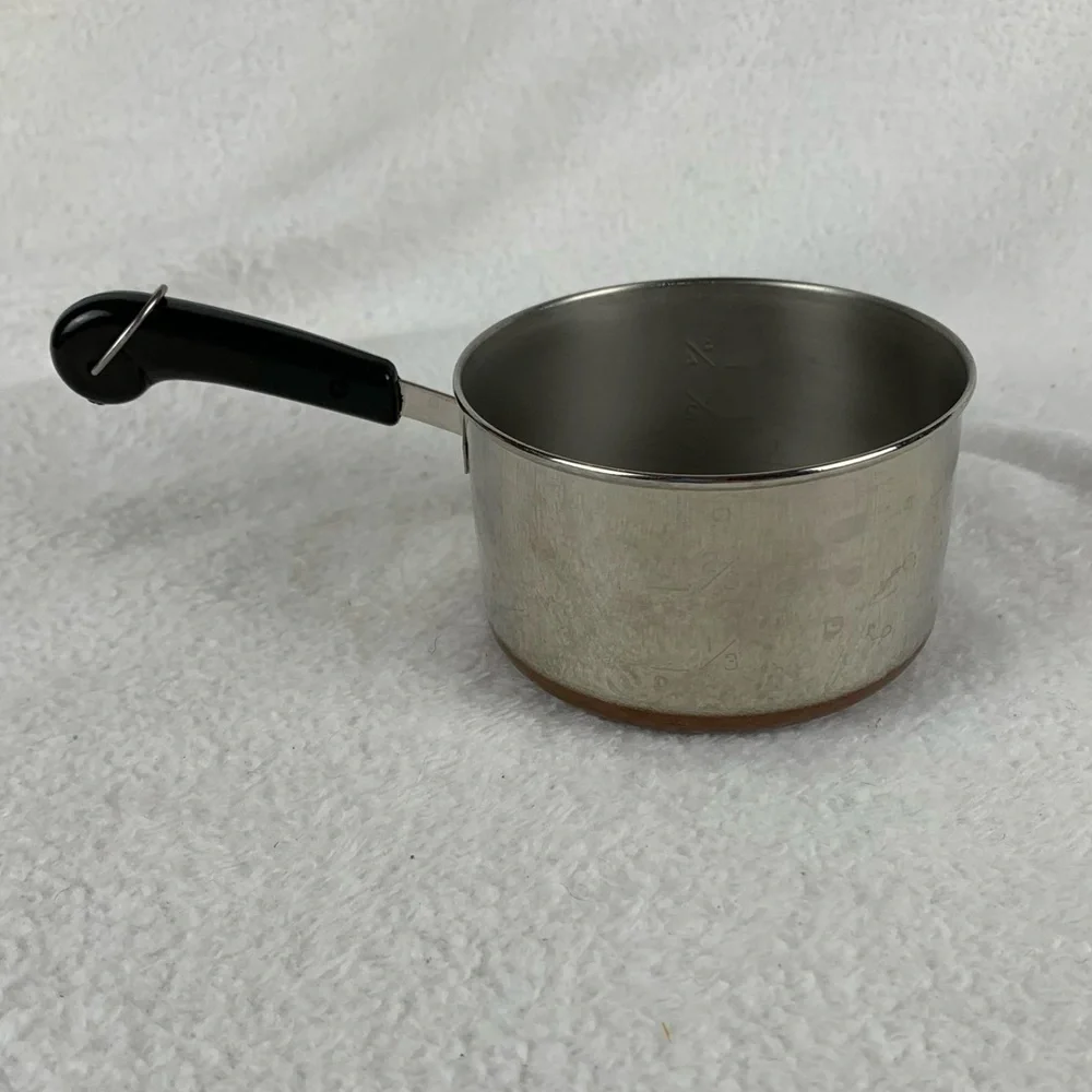 Vintage Revere Ware 1 Cup Measuring Pan Mini Melting Pot Copper Bottom‎